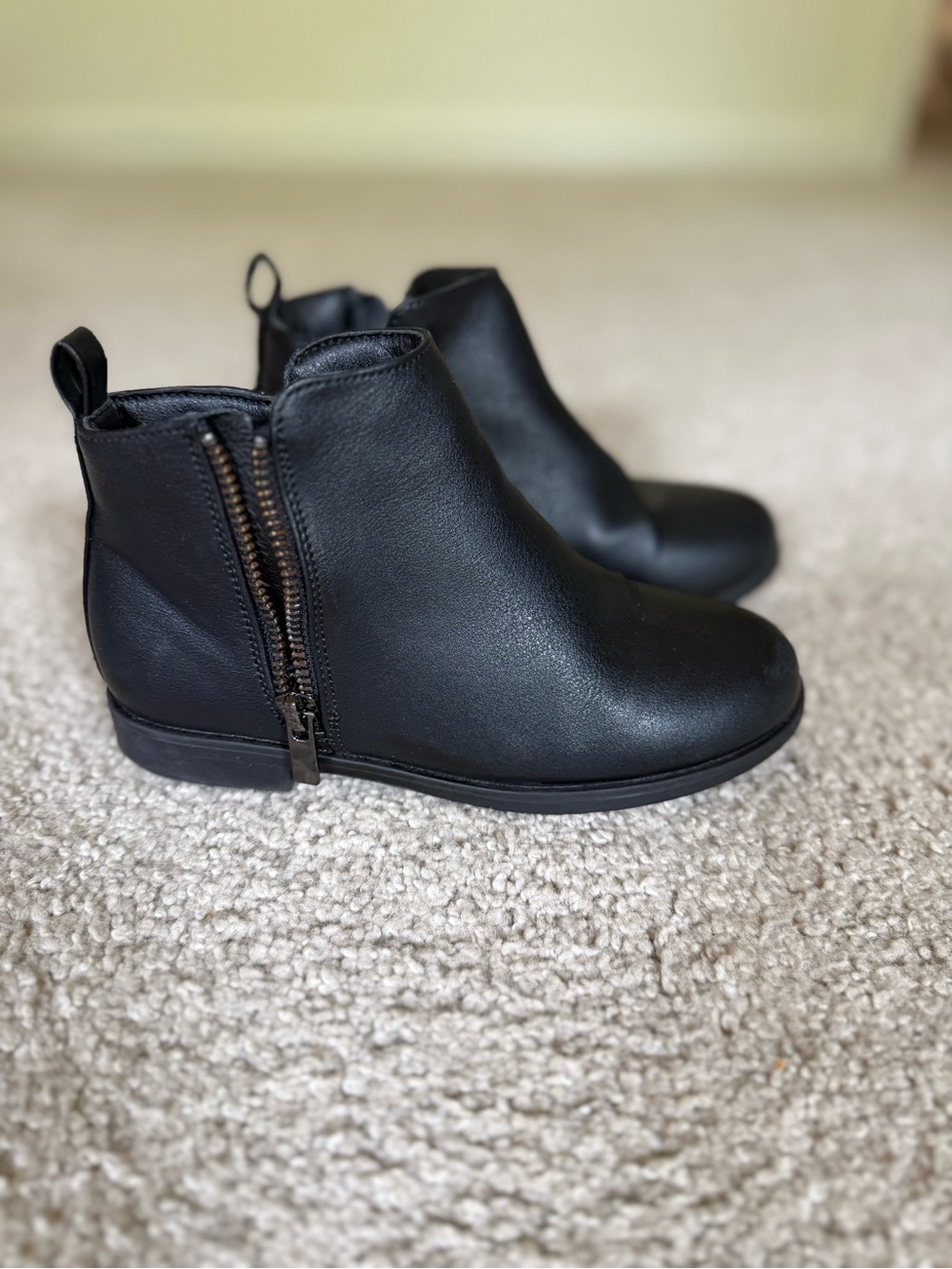 Target Kids Black Side-Zip Ankle Boots